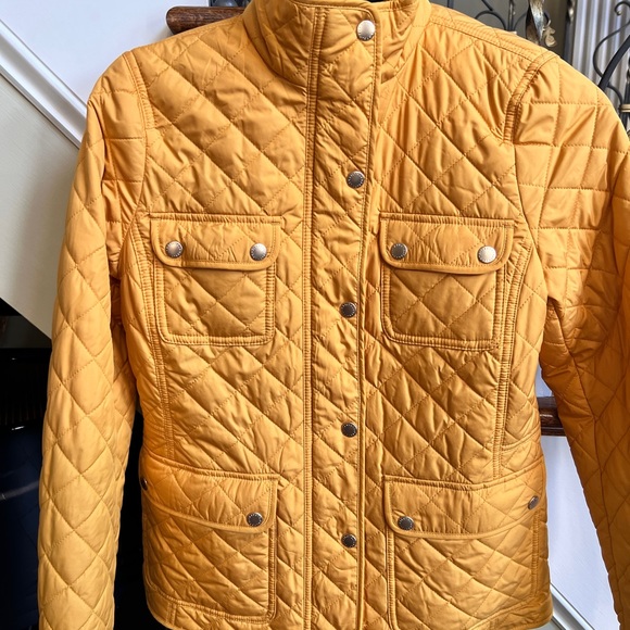 Talbots Yellow Gold Quilted Jacket 100% Polyester Size XS - Picture 2 of 8
